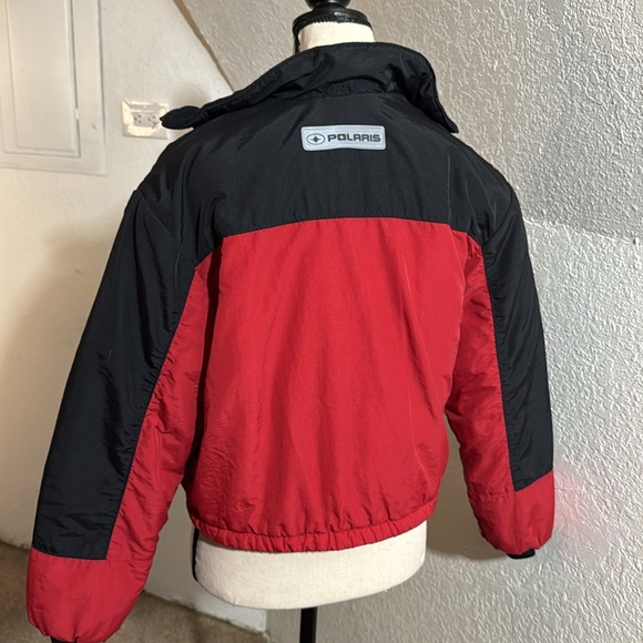 Boys Polaris size 10/12 re and black winter coat - Picture 3 of 6